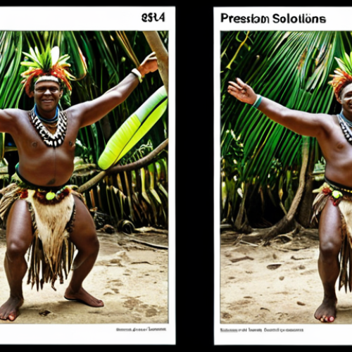 Okay, here are two image prompts based on the provided text, summarizing the challenges and solutions in preserving traditional Solomon Islands dance: