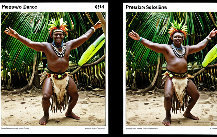Okay, here are two image prompts based on the provided text, summarizing the challenges and solutions in preserving traditional Solomon Islands dance: