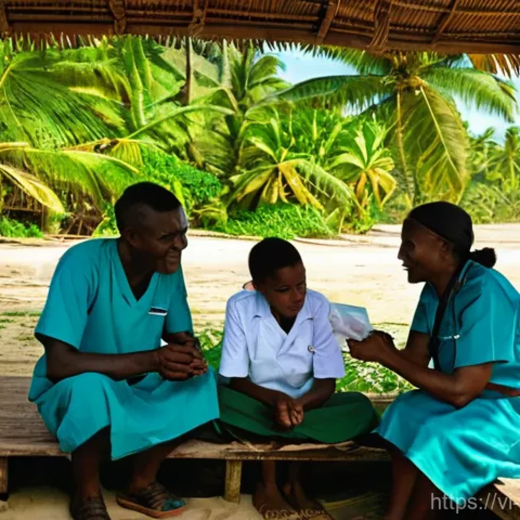 솔로몬 제도 의료 시설 현황 - **Prompt 1: Journey to Care in the Remote Solomon Islands** A vibrant, realistic image capturing...