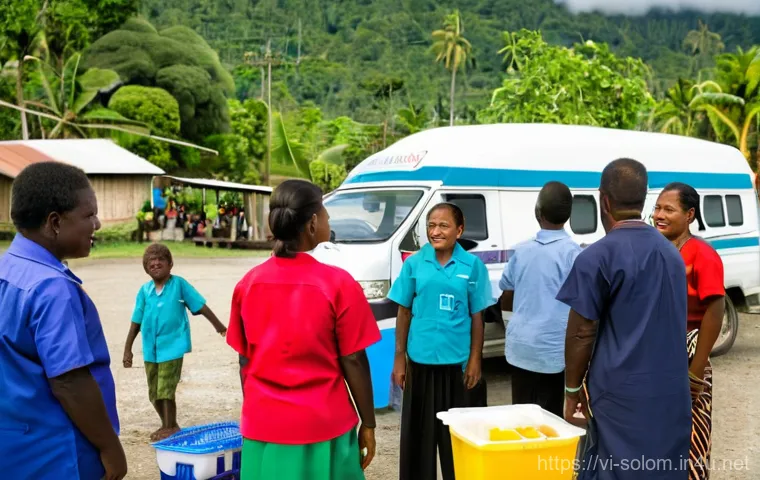 솔로몬 제도 의료 시설 현황 - **Prompt 2: Bustling National Referral Hospital in Honiara** A detailed, realistic portrayal of ...