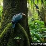 Home 22 솔로몬 제도 희귀 동식물 - A vibrant tropical rainforest scene on the Solomon Islands featuring towering endemic ancient trees ...